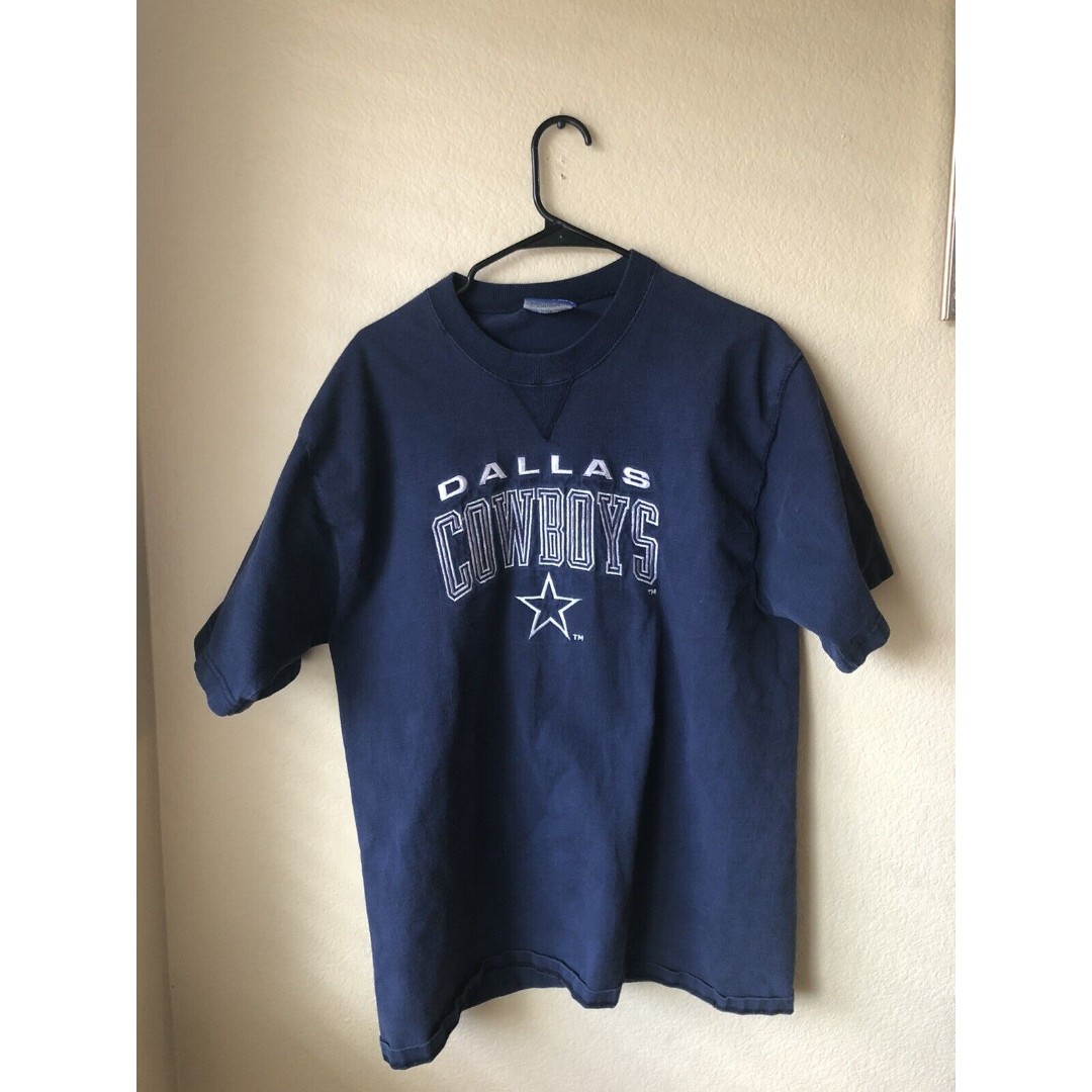 Vintage 90s Dallas Cowboys Pro Player Embroidered Blue T-Shirt Men’s Size Large