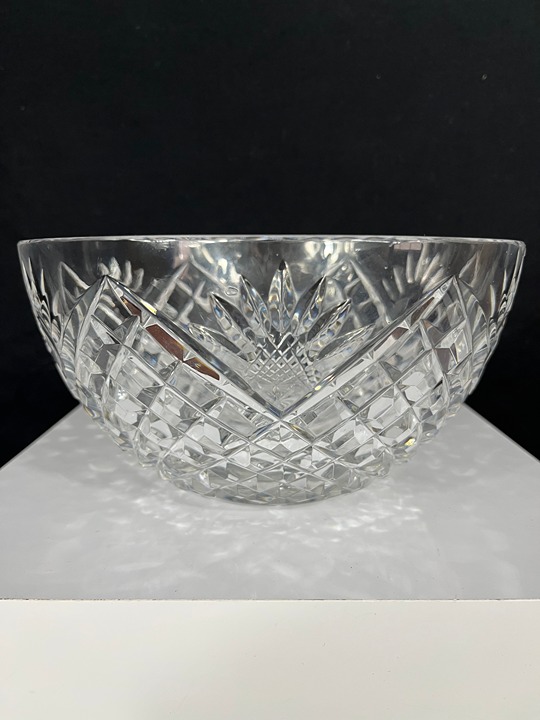 Vintage Waterford Crystal 8 Centerpiece Bowl – Criss Cross, Star & Fantail Cuts