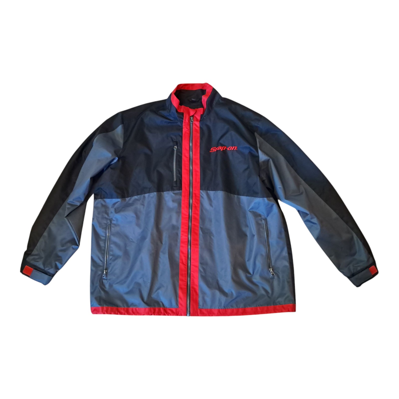 New Snap-On Brand Mens XL Zip Up Spring / Fall Jacket Black Gray Red
