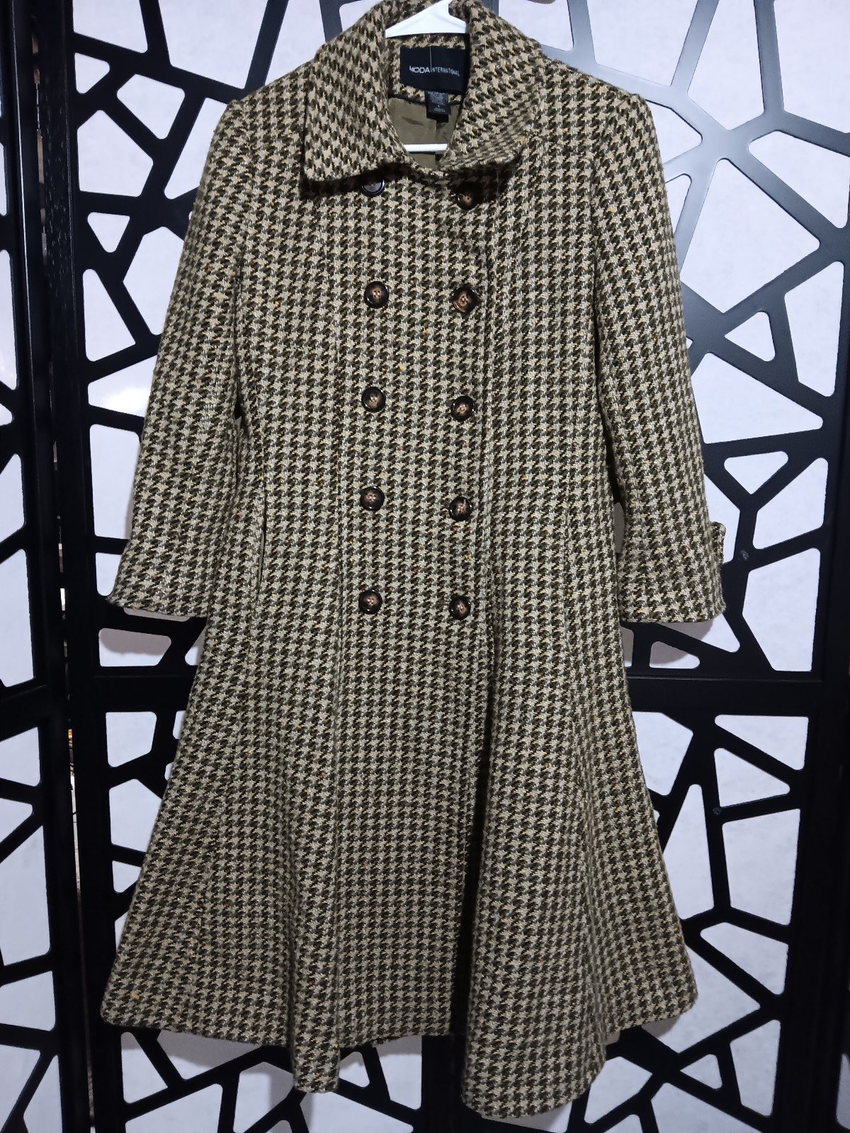Moda International: Rare! Tweed Double Breasted Peacoat Coat (Flawed) - Sz 6
