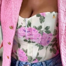 Zara floral corset top