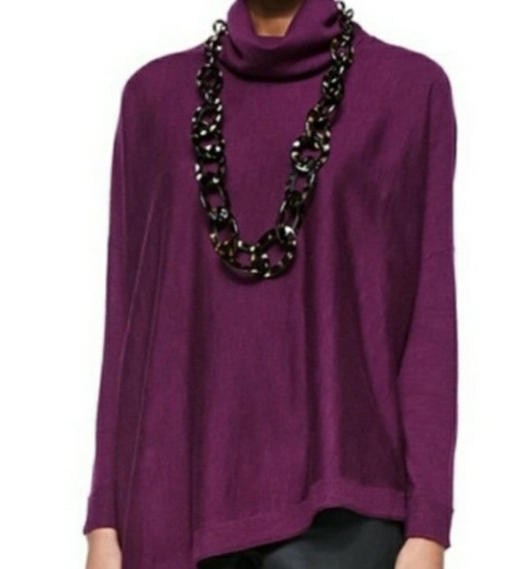 Eileen Fisher Merino Turtleneck Asymmetrical