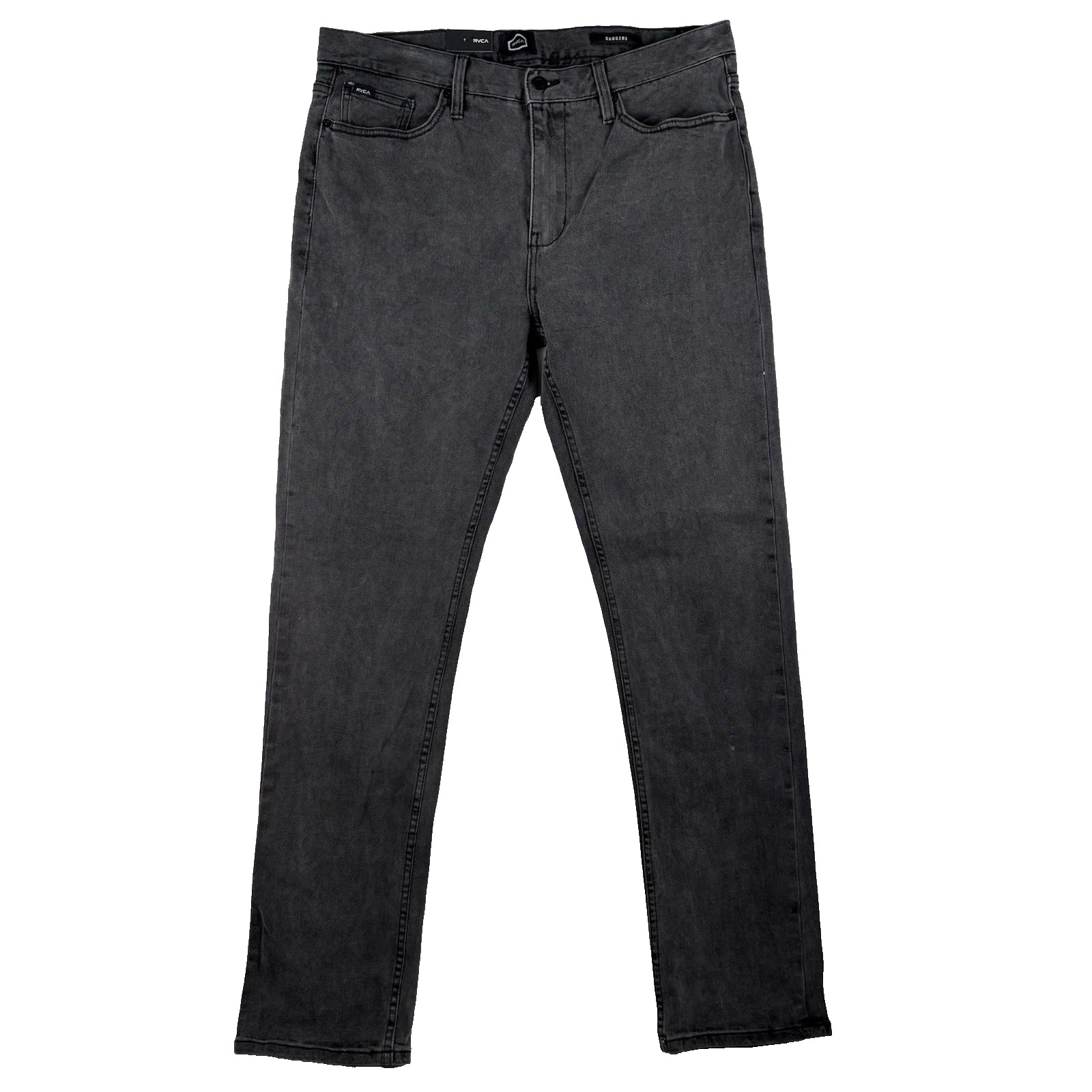 RVCA Daggers Slim Straight Jeans Men's Size 36x33 Black Washed Pants NWT
