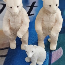 Bear Set Ivory Carrvings