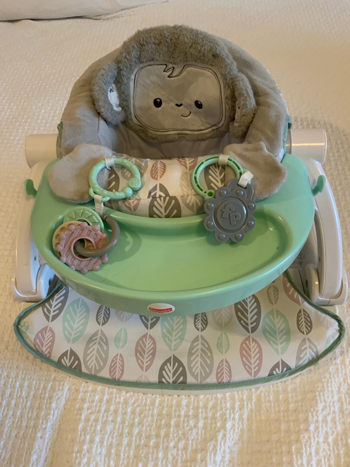 Snug A Monkey Sit-Me-Up Floor Seat With Removable Food, Activity Tray Fisher Pri