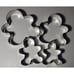 Metal Christmas Cookie Cutters Nesting Gingerbread Men 4 pc 4.75 4.4 3.5 3