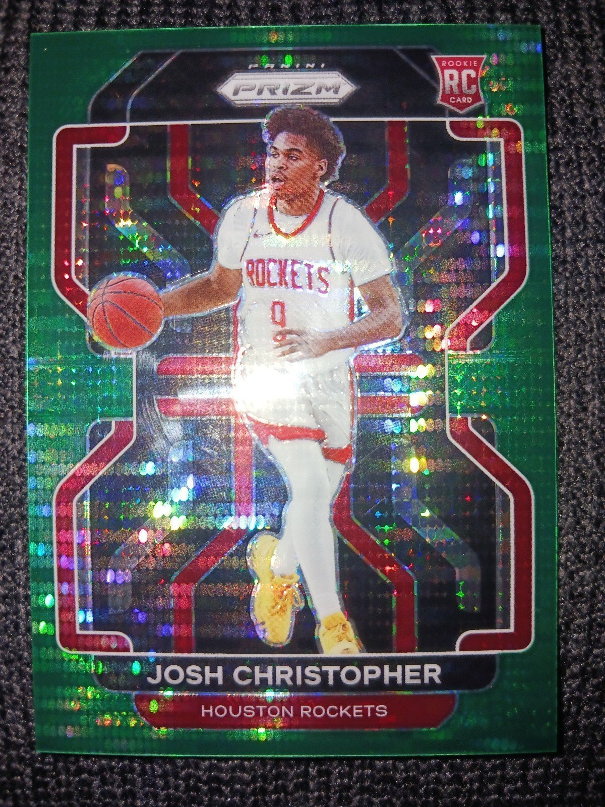 JOSH CHRISTOPHER ROOKIE RARE PRIZM GREEN PULSAR #18 OF 25! NM-MT CONDITION!