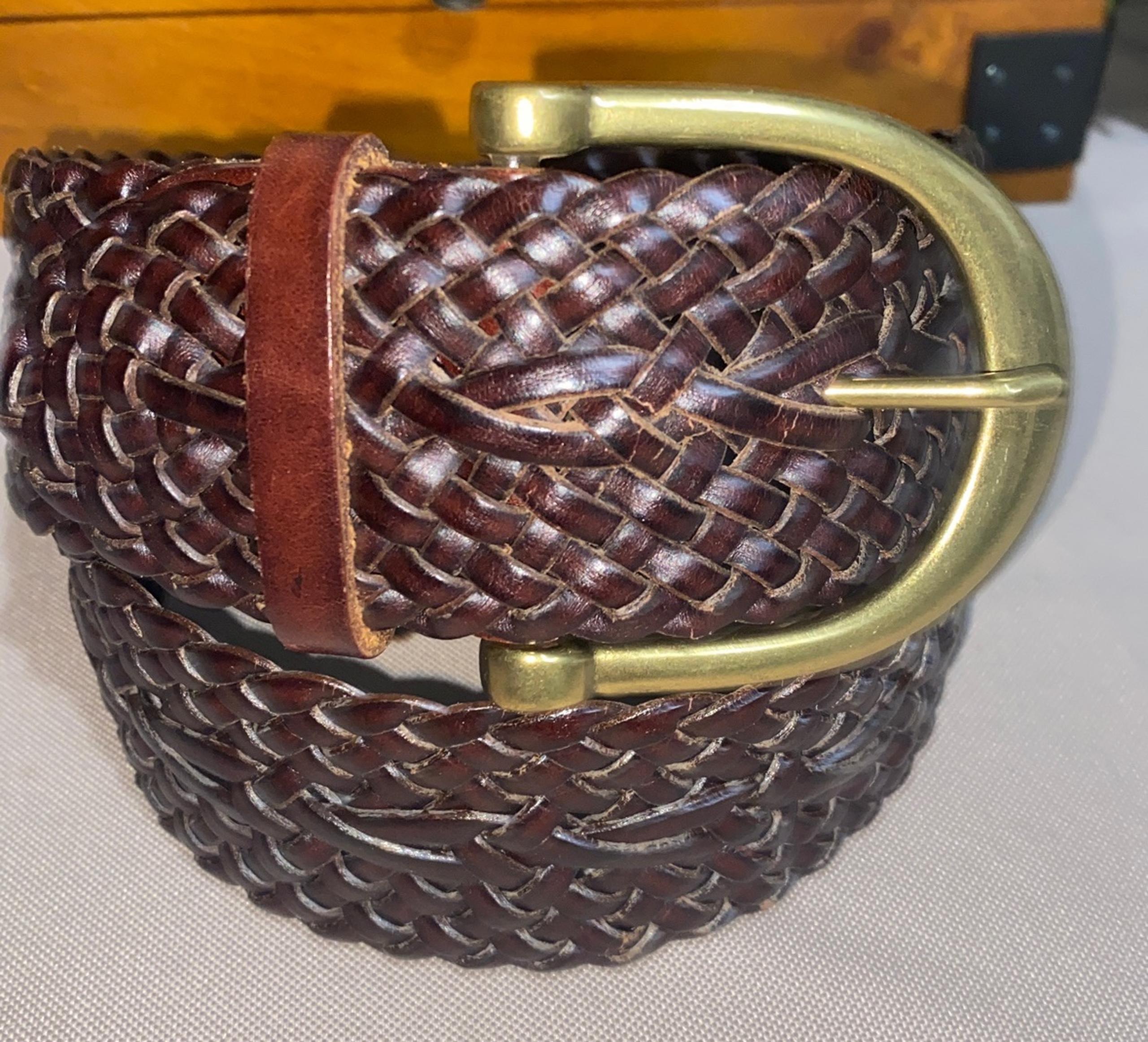 CHAPS Belt Woven Brown Small Women
