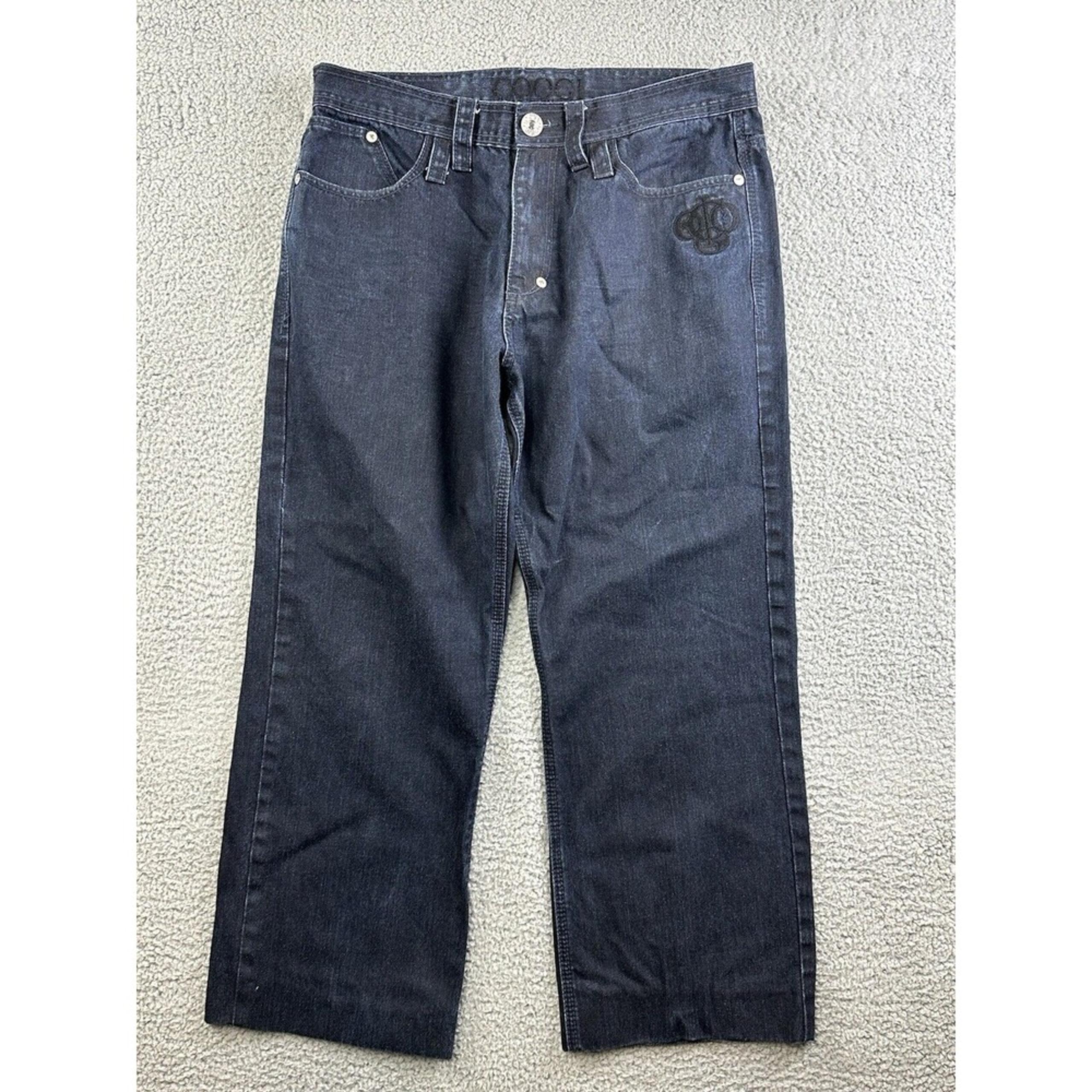 COOGI Jeans Mens 36x28 Blue Baggy Skater Loose Y2K Denim Altered**