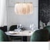 NEW Open Box KCO Lighting Nordic White Feather Chandelier Minimalist Decor Penda