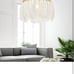 NEW Open Box KCO Lighting Nordic White Feather Chandelier Minimalist Decor Penda