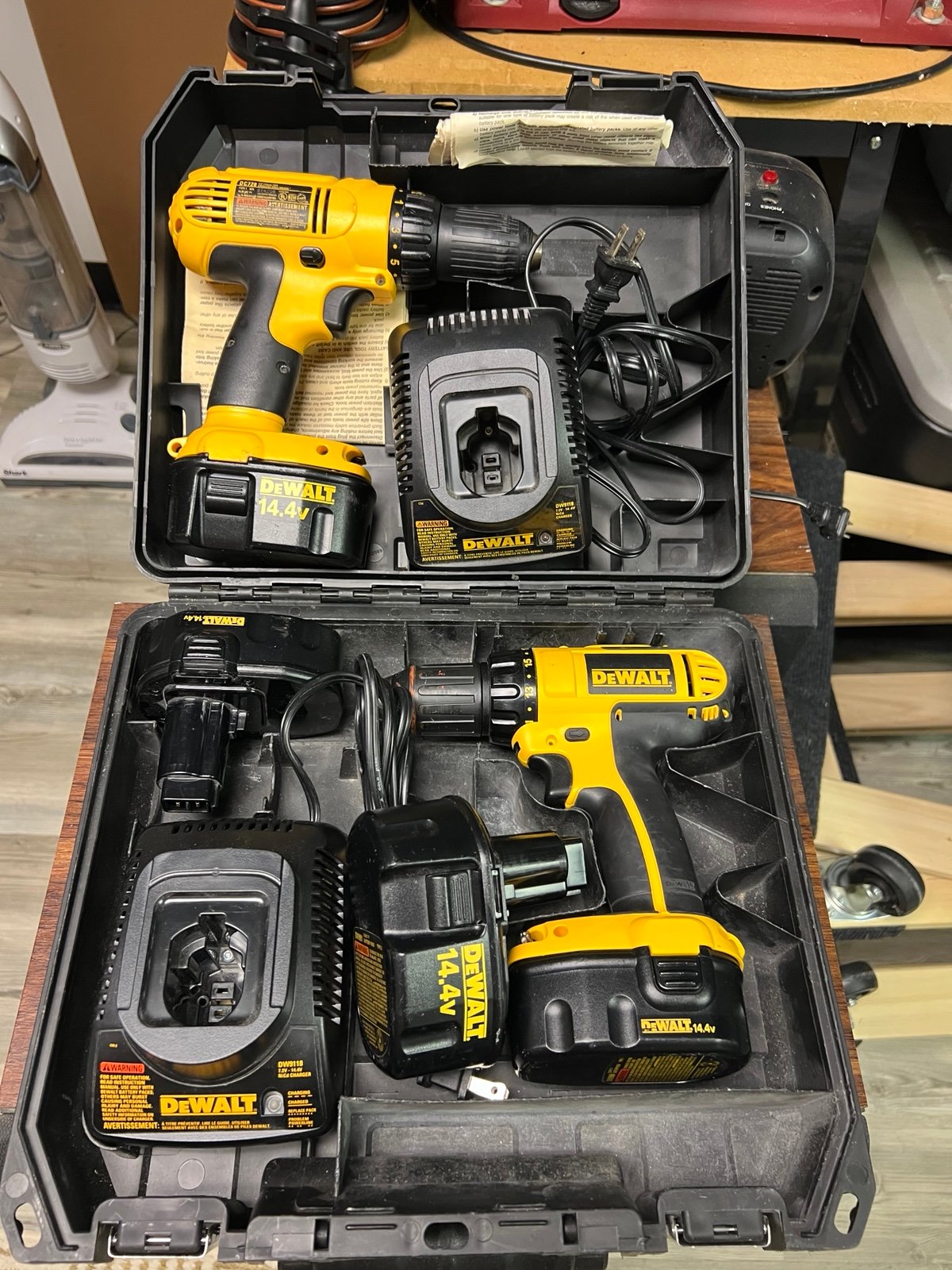 2 DeWalt 14.4 volt drills