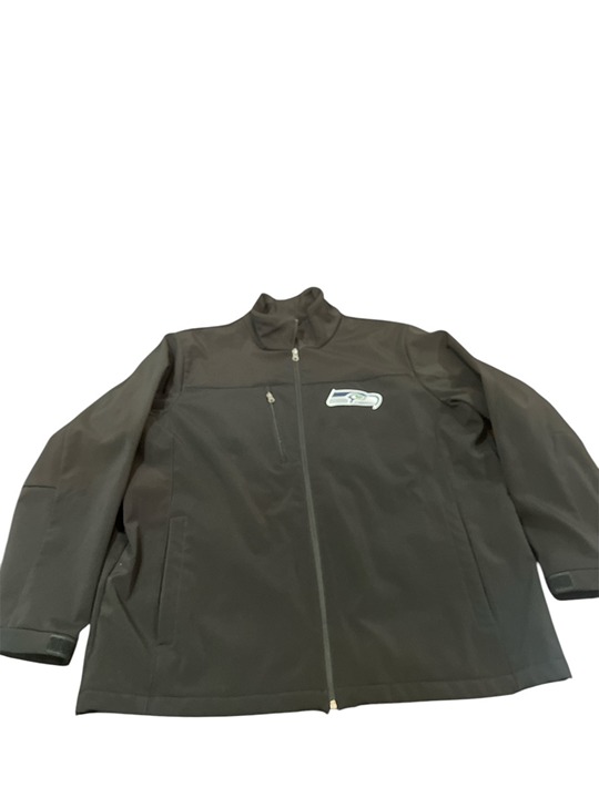 NFL Seahawks Jacket Men's Size XXL Black Logo Full Zip Pockets