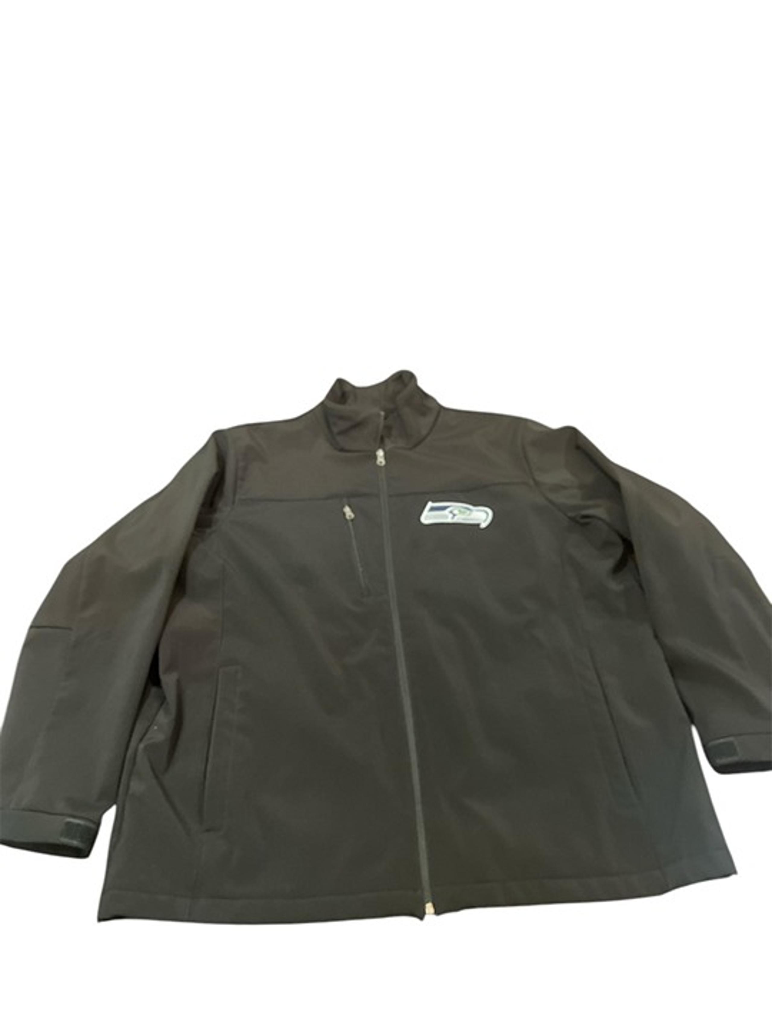 NFL Seahawks Jacket Men's Size XXL Black Logo Full Zip Pockets