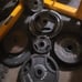 Home gym/ variety of Olympic and standard weight plates