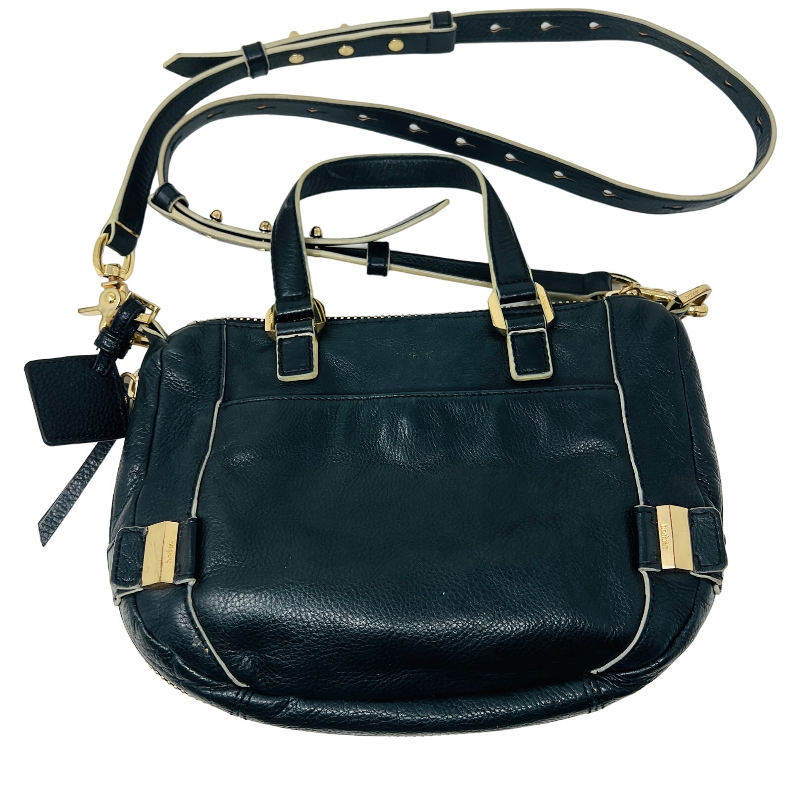 Botkier Pebble Leather Crossbody Bag Shoulder Black Gold Pink