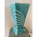 Vintage 1940s pottery art deco vase, McCoy