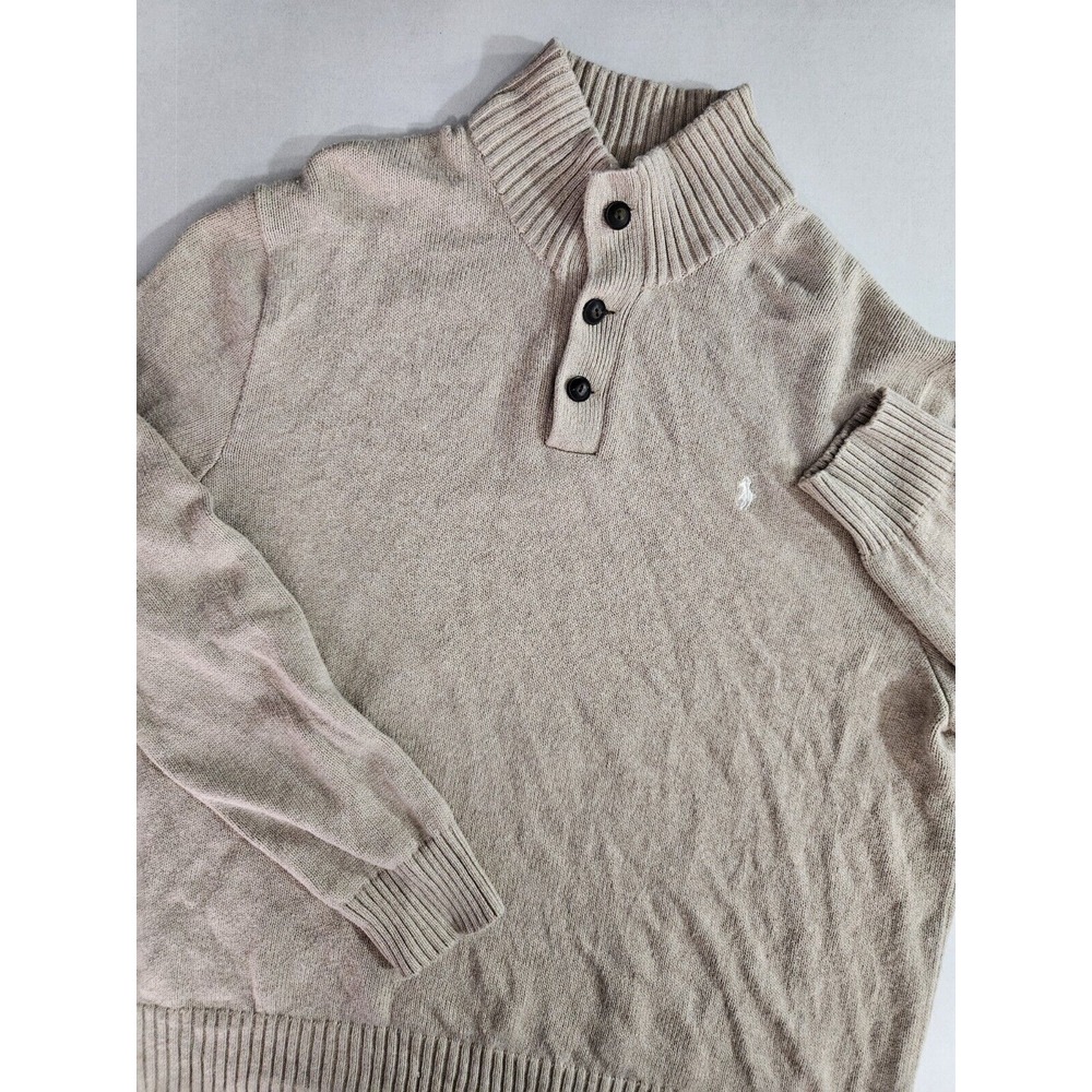 Polo Ralph Lauren Men's Mock Neck Quarter Button Sweater 2XL