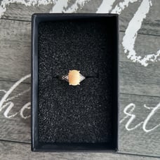 14k white gold Pure Opal w/ Diamond
