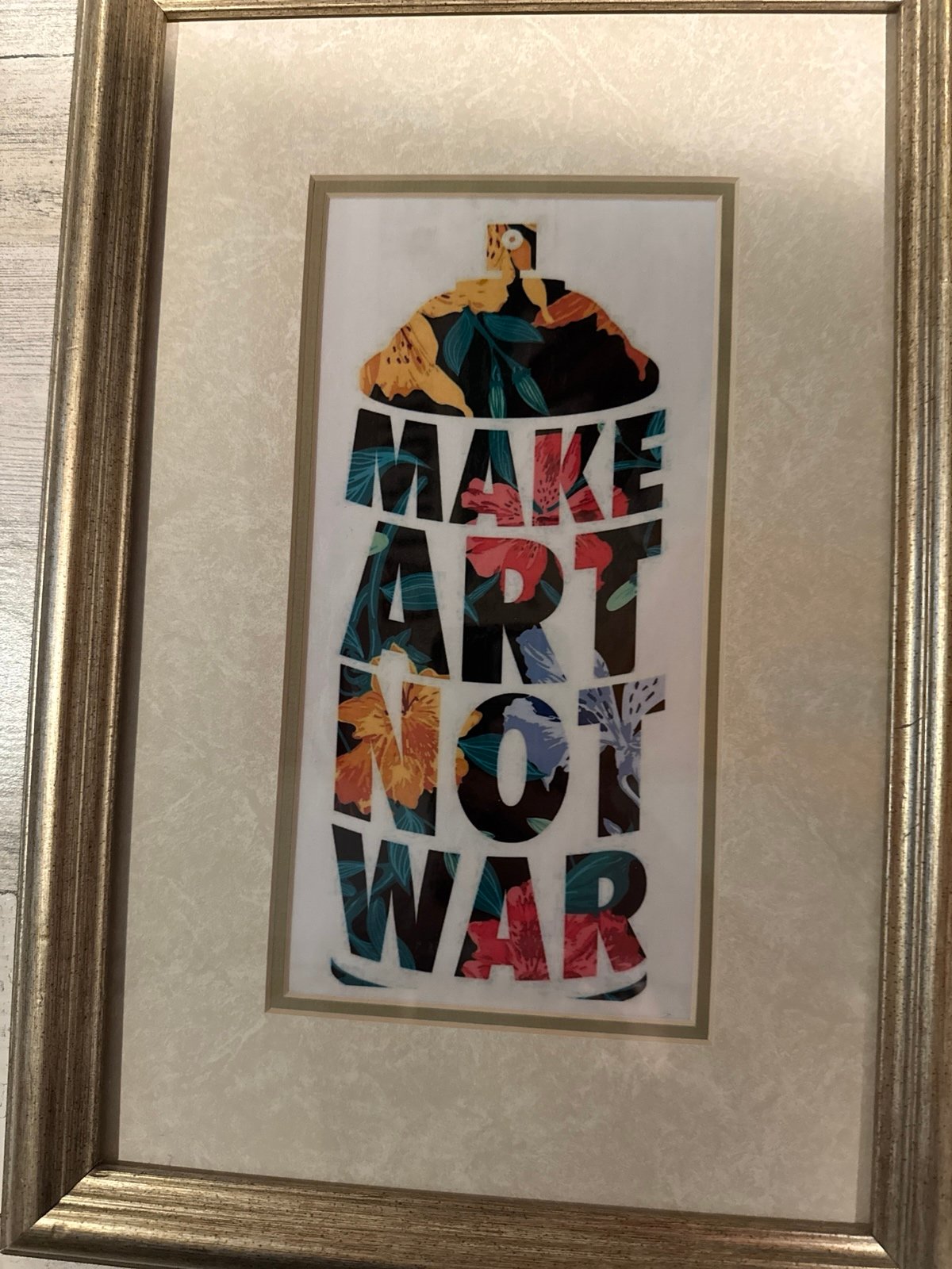 CUSTOM GRAFFITI MATTED GOLD FRAME PRINT