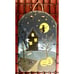 Vintage Halloween Night Hand Painted Slate Welcome Tombstone Wall Décor Witch