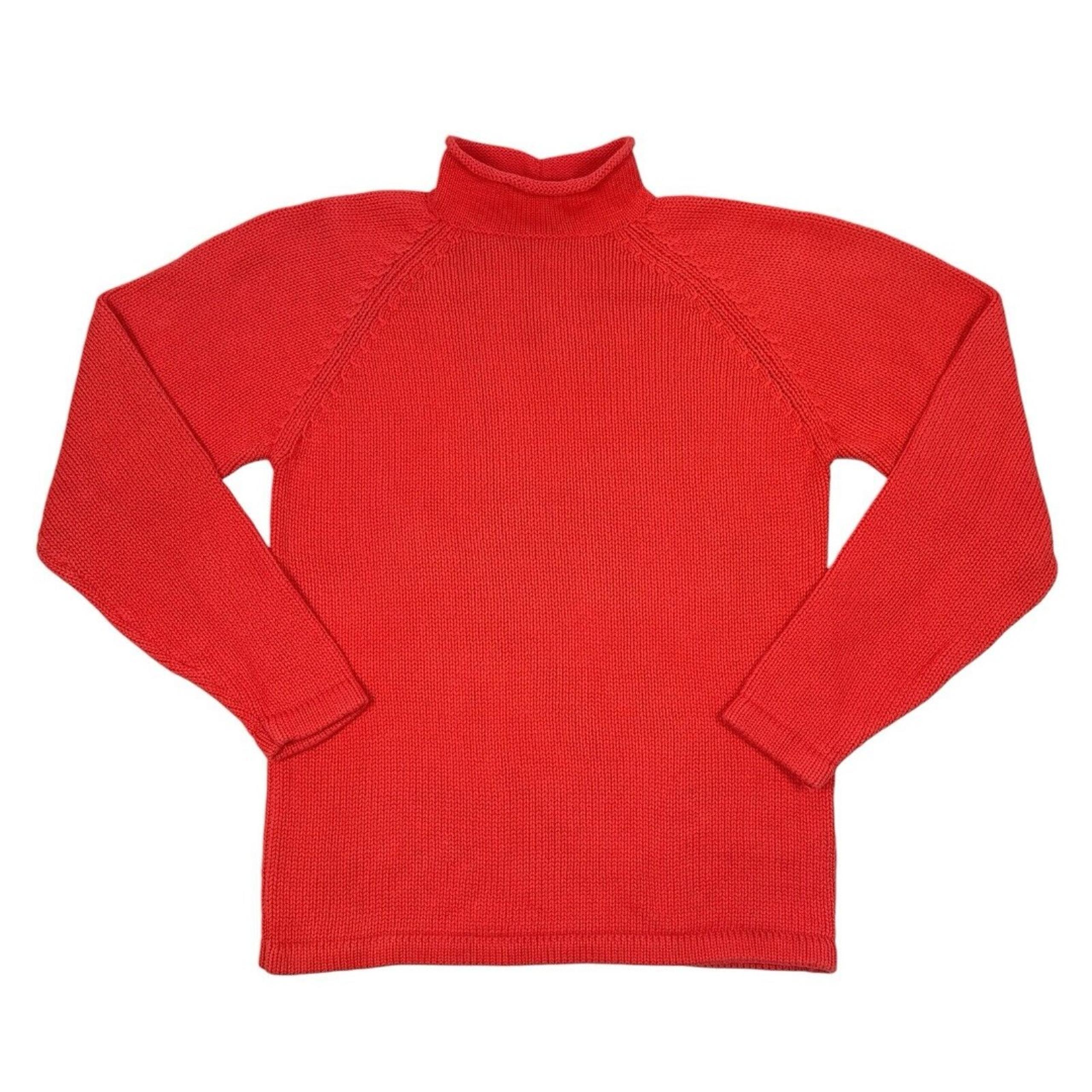 J Crew Sweater Womens Size XS Pink Roll Collar Mock Neck Fisherman Knit Pullover
