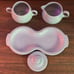 Fiesta PERIWINKLE Blue Cream and Sugar Set with Tray, Breakfast Set, Fiestaware