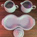 Fiesta PERIWINKLE Blue Cream and Sugar Set with Tray, Breakfast Set, Fiestaware