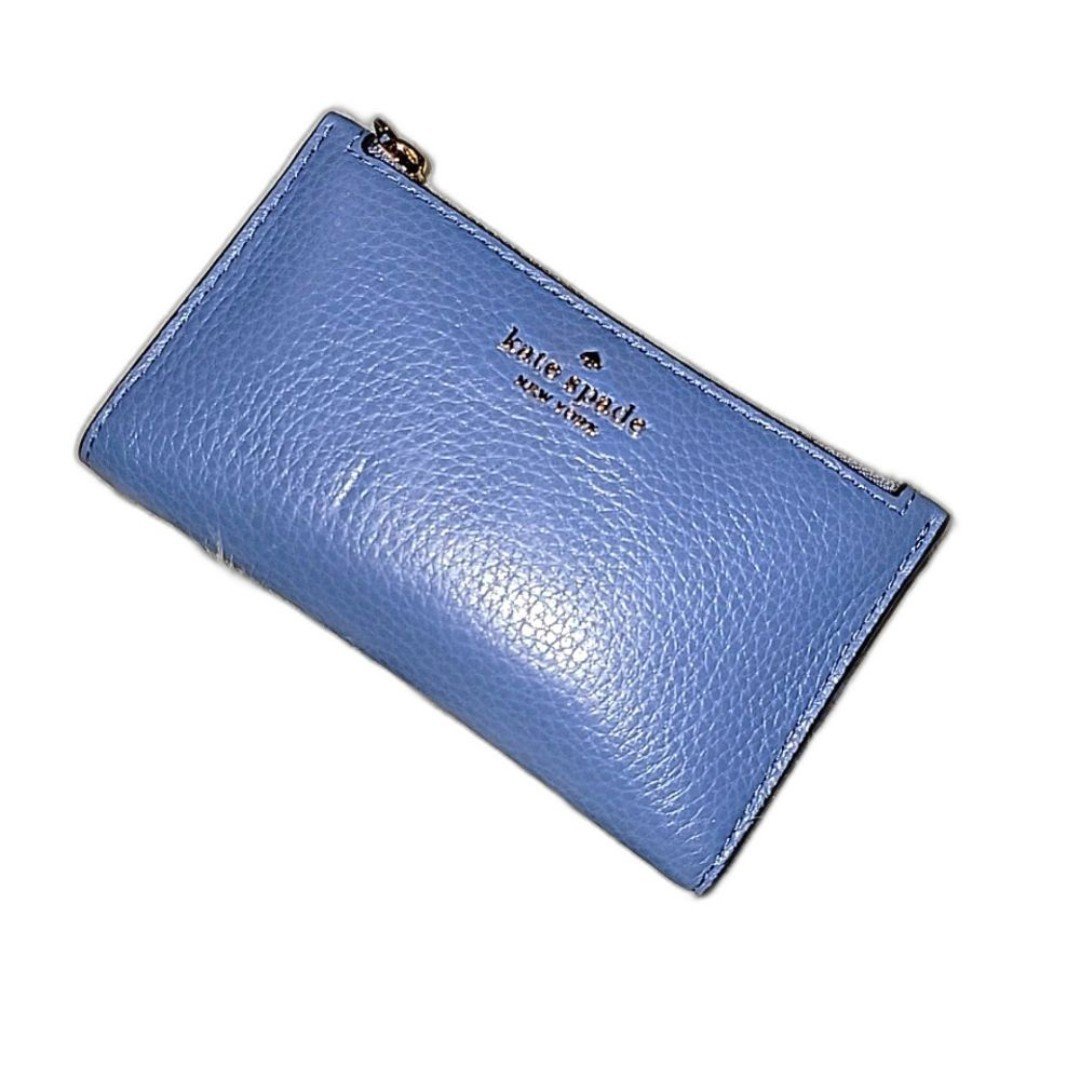 Kate Spade Snap Wallet Blue Leather