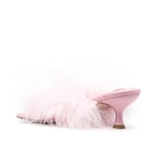 SLEEPER BRAND luxury Pink Feather Kitten Heel