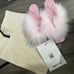 SLEEPER BRAND luxury Pink Feather Kitten Heel
