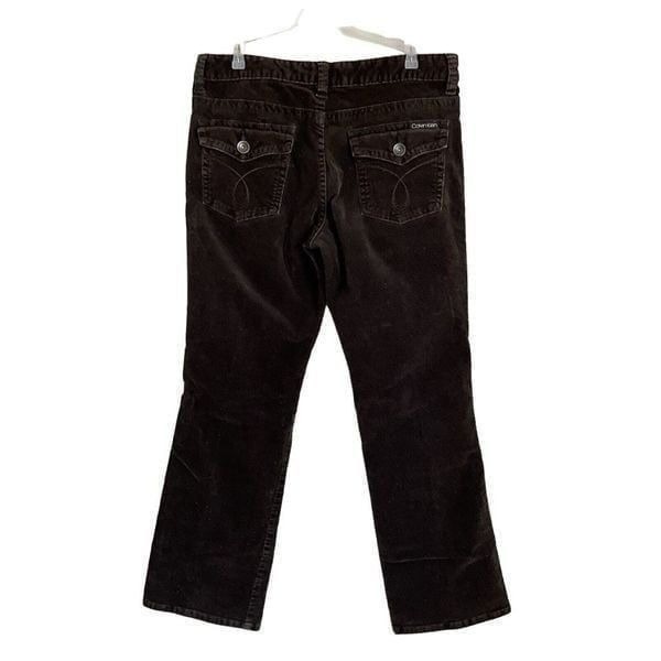 Calvin Klein jeans corduroy pants size 12 Brown stretch Boot Cut