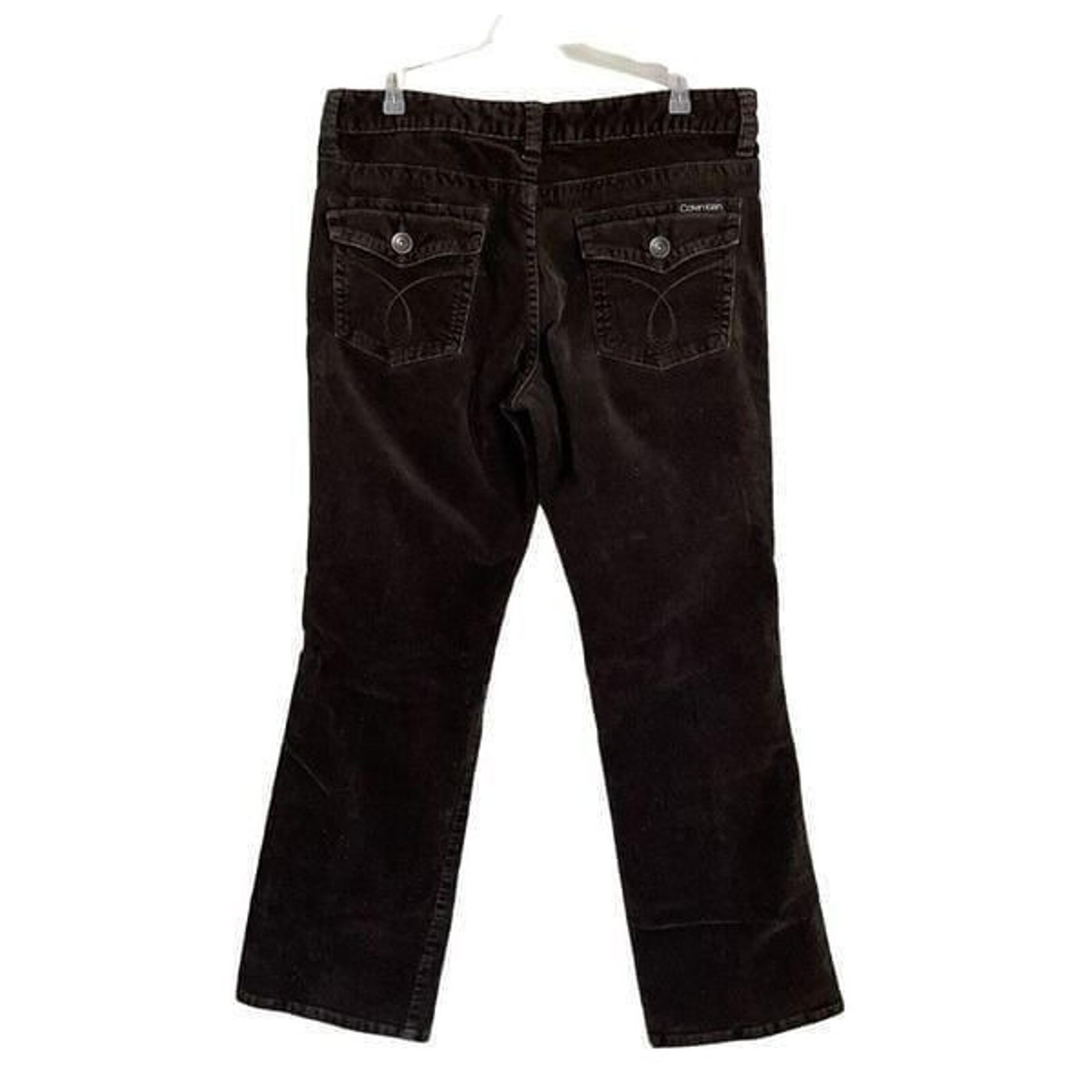 Calvin Klein jeans corduroy pants size 12 Brown stretch Boot Cut