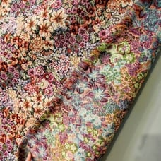 BEAUTIFUL truly one-of-a-kind handmade floral/botanical vintage tapestry