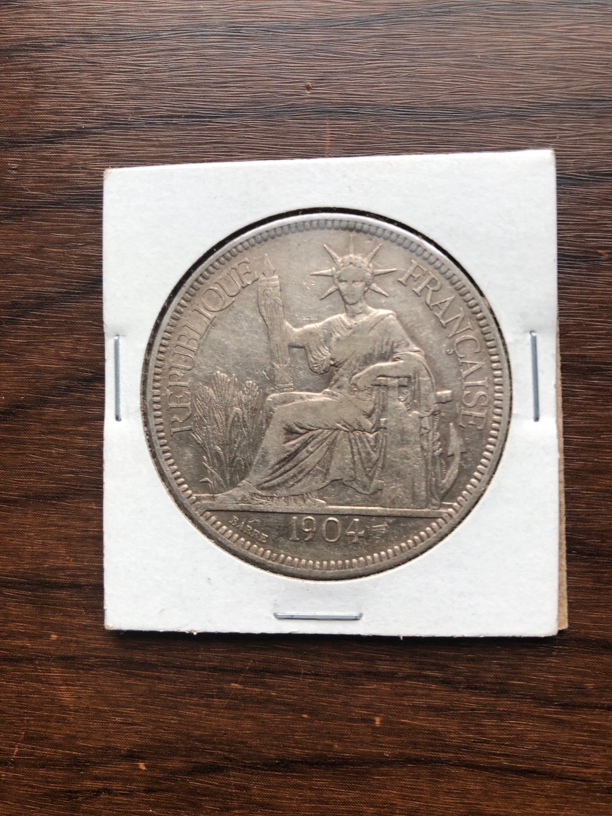 French Indochine 1 Piastre Coin