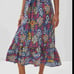 NWT Anthropologie Edith Midi Paisley Skirt With Pockets Womens Large
