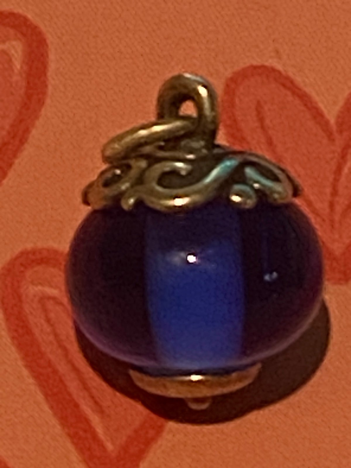 James Avery Brand New in box Retired Blue Glass Art Finial Charm