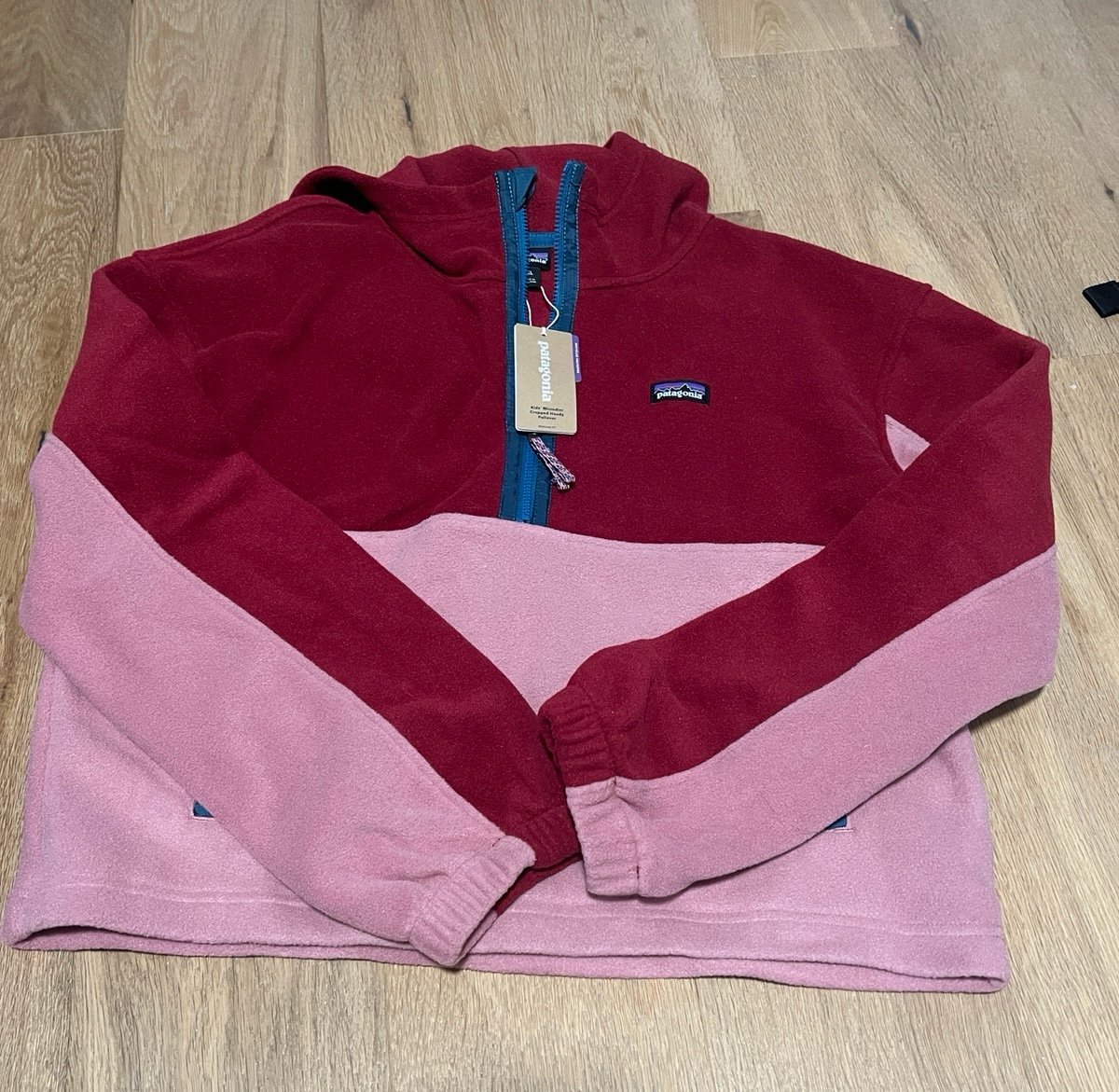 Patagonia microdini half zip fleece pullover wax red XXL 16/18