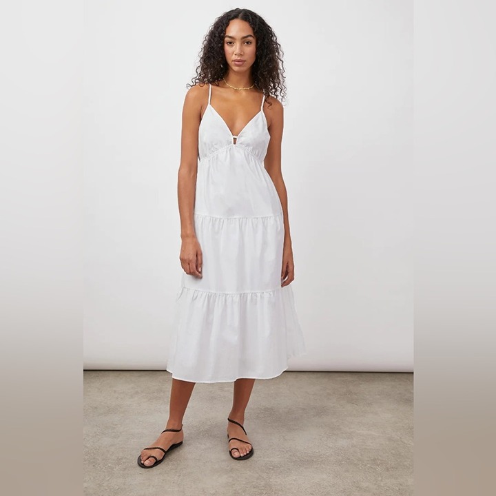 Rails AVRIL DRESS BRIGHT WHITE - M