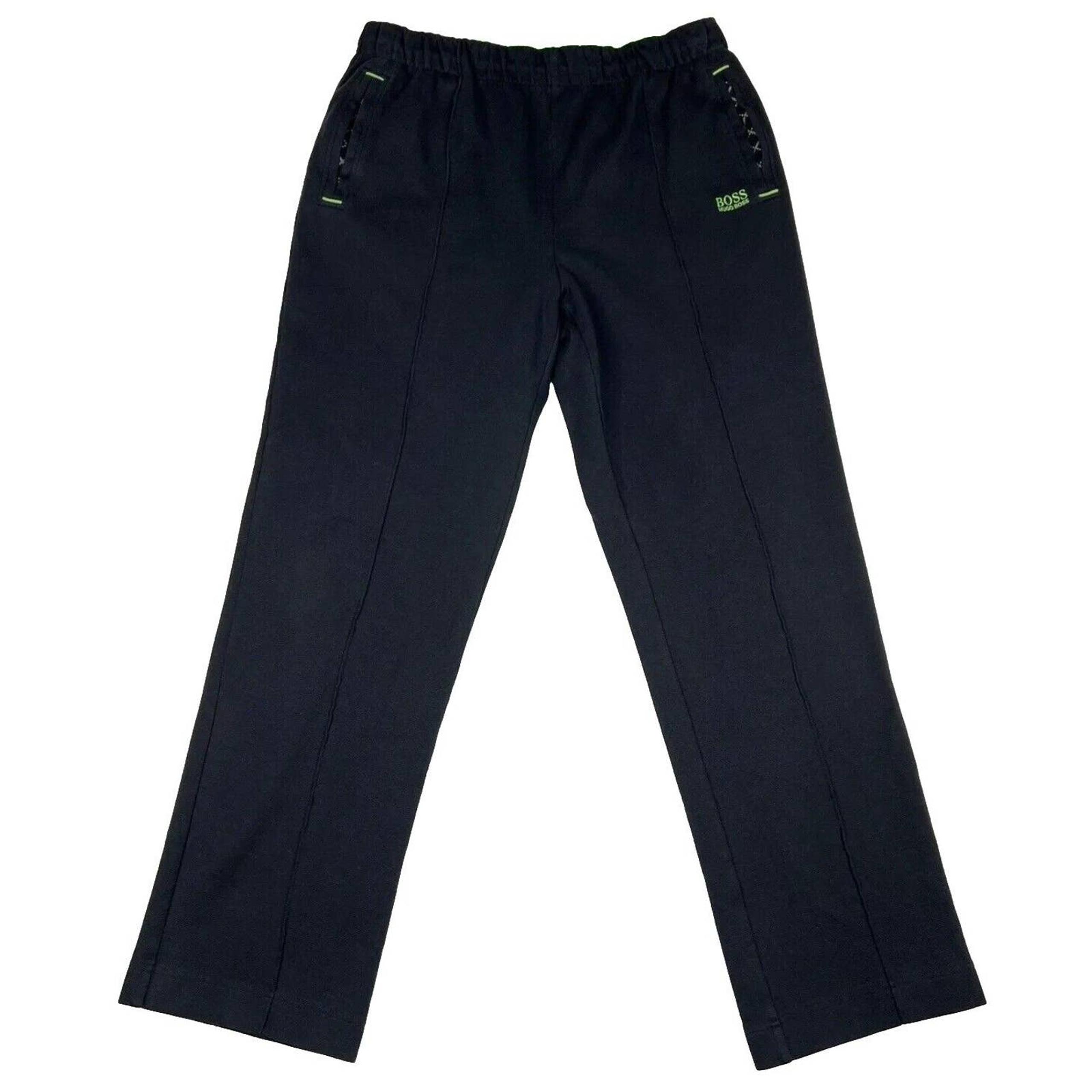 Hugo Boss Pants Mens L Black Sweatpants Joggers Straight Leg Athleisure