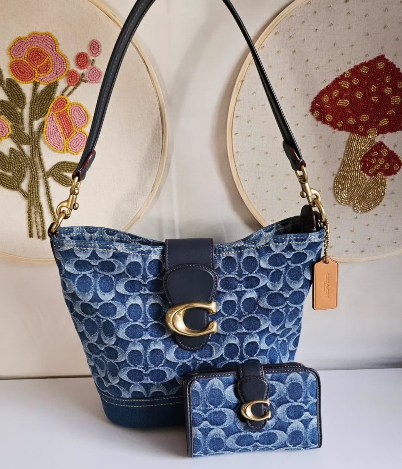 Coach denim tali only
