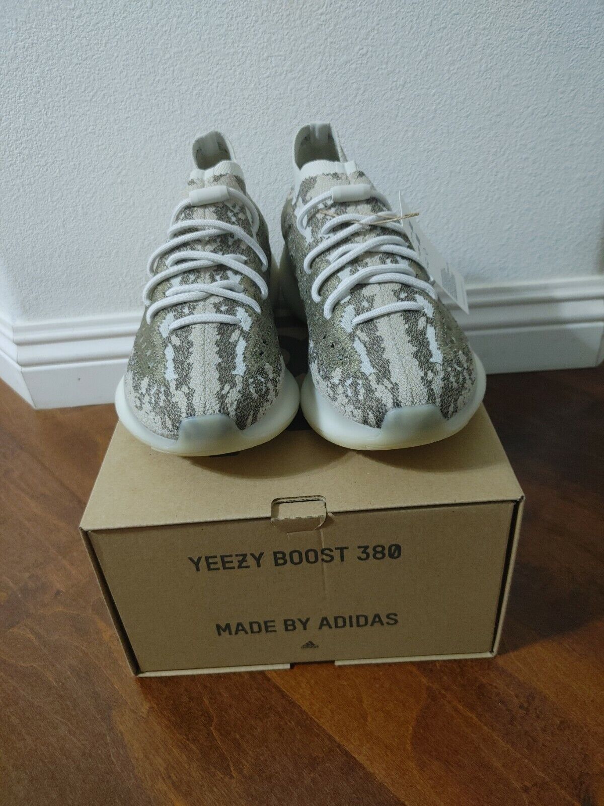 New Adidas Yeezy Boost 380 Triple Pyrite Originals Sneakers Men's Size 10 GZ0473