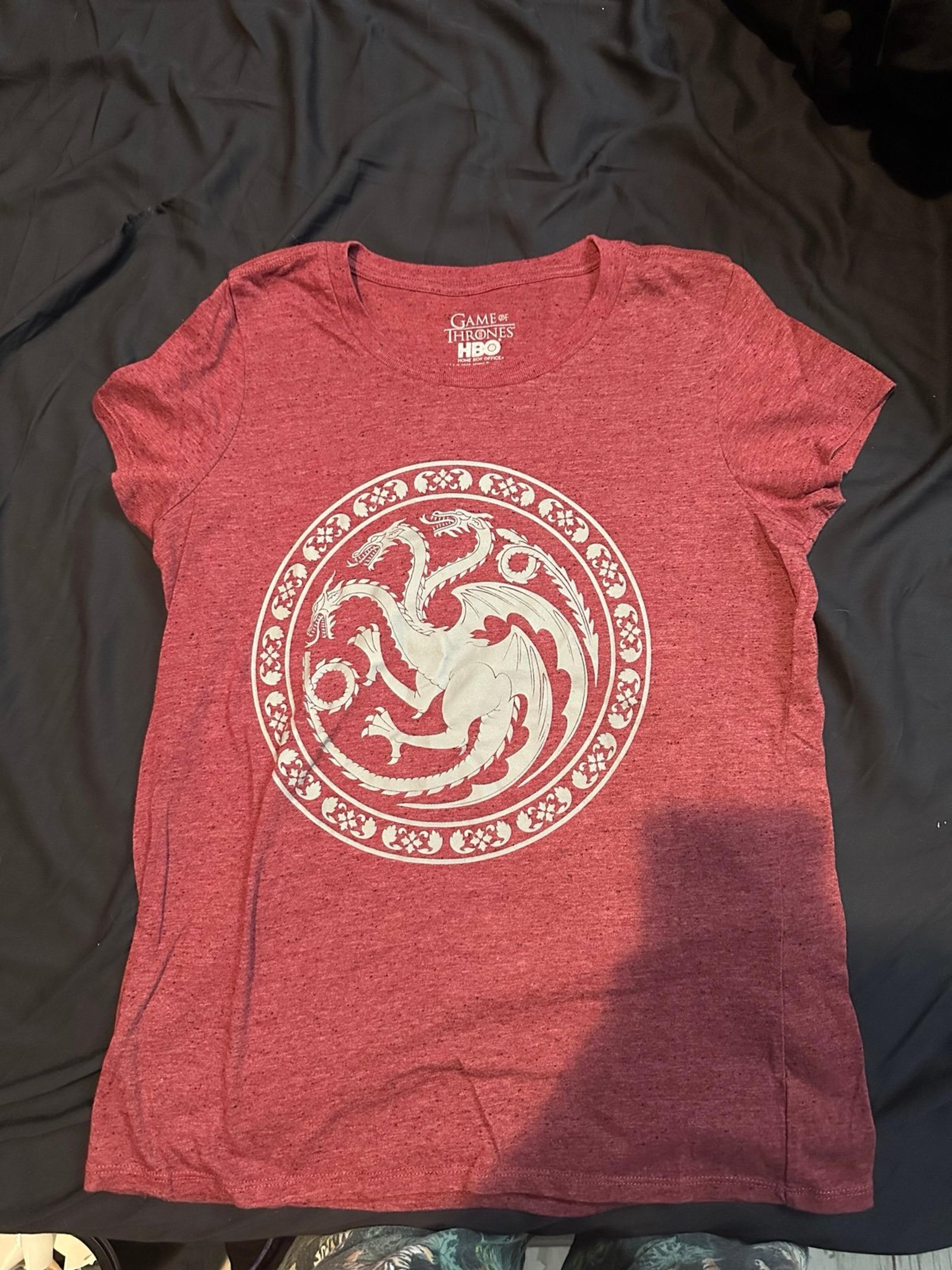 Hot Topic Game of Thrones Targaryen Red Speckle Girls T-Shirt Medium