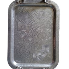 Vintage Hand Forged Aluminum Art Deco Tray