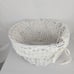 Pottery Barn White Polka Dot Lined Wicker Easter Basket Removable Handle Rainbow