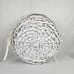 Pottery Barn White Polka Dot Lined Wicker Easter Basket Removable Handle Rainbow