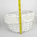 Pottery Barn White Polka Dot Lined Wicker Easter Basket Removable Handle Rainbow