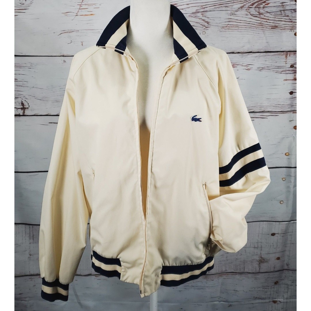 1960s Vintage Izod Lacoste Lightweight Bomber Track Jacket Preppy LG Sri Lanka