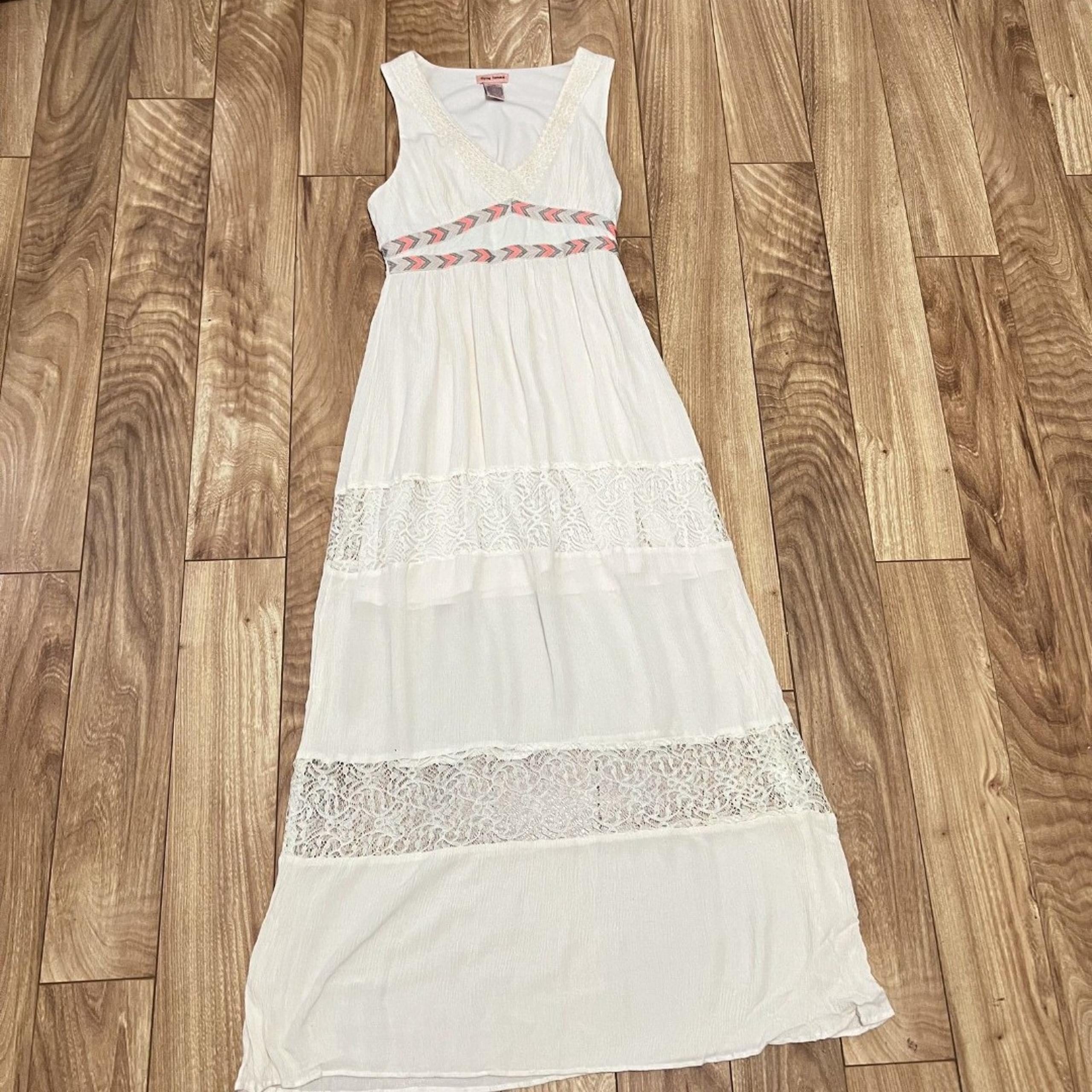 Flying Tomato Dress Womens Large Lace Maxi Boho Festival Embroidered Sleeveless