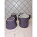 Maxwell & Williams Krinkle Purple Creamer Sugar Bowl Salt Pepper Shaker 5pc Set